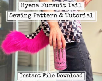 Hyena Fursuit Tail Sewing Pattern and Tutorial