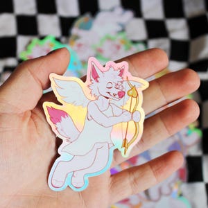 Furry Cupid Angel Fursona Sticker