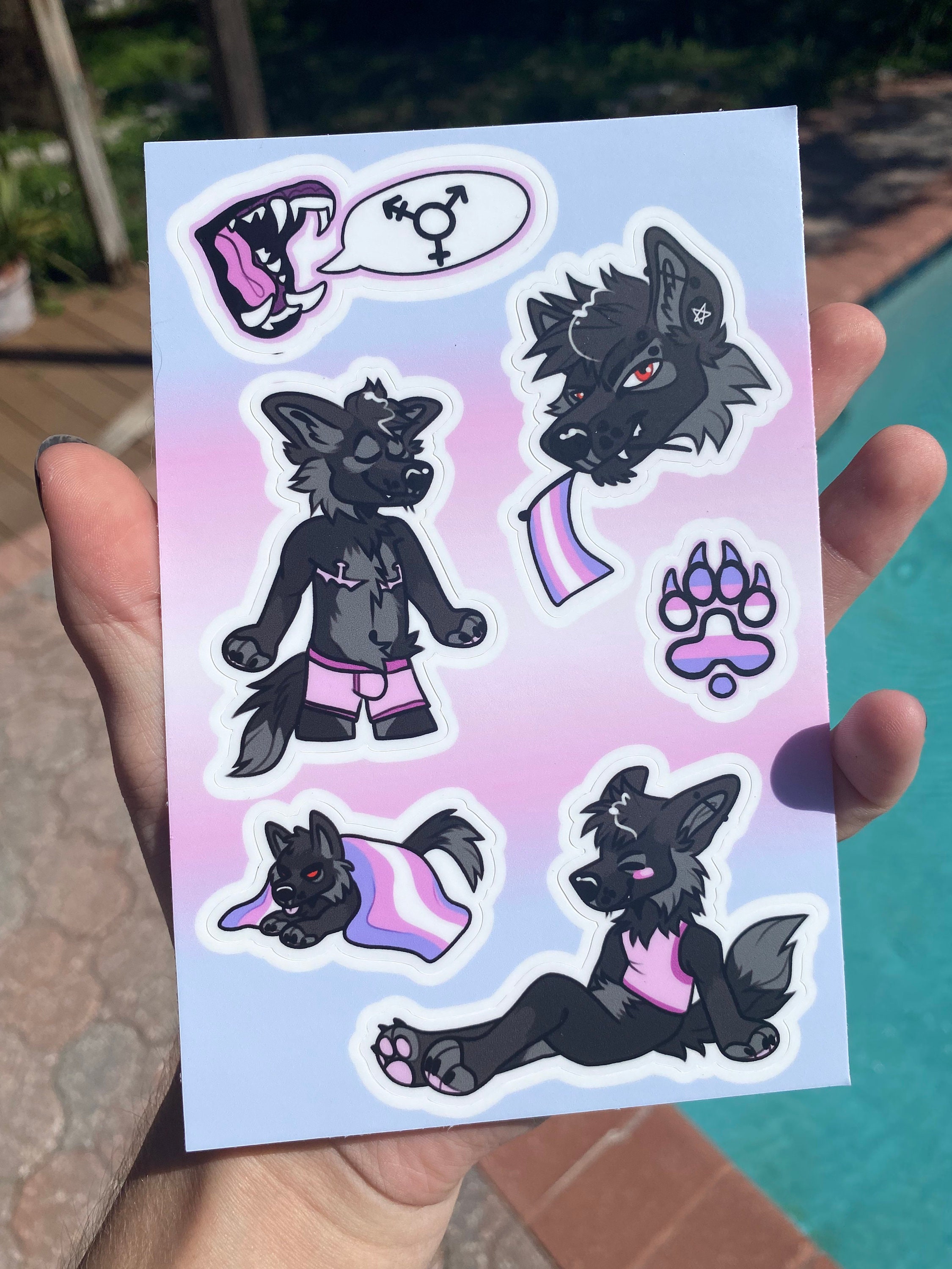Transmasc Werewolf Sticker Sheet FTM Transgender Pride Top - Etsy Transmasc Werewolf Sticker Sheet FTM Transgender Pride Top - Etsy