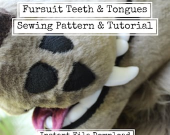Fursuit Tongue and Teeth Sewing Pattern and Tutorial
