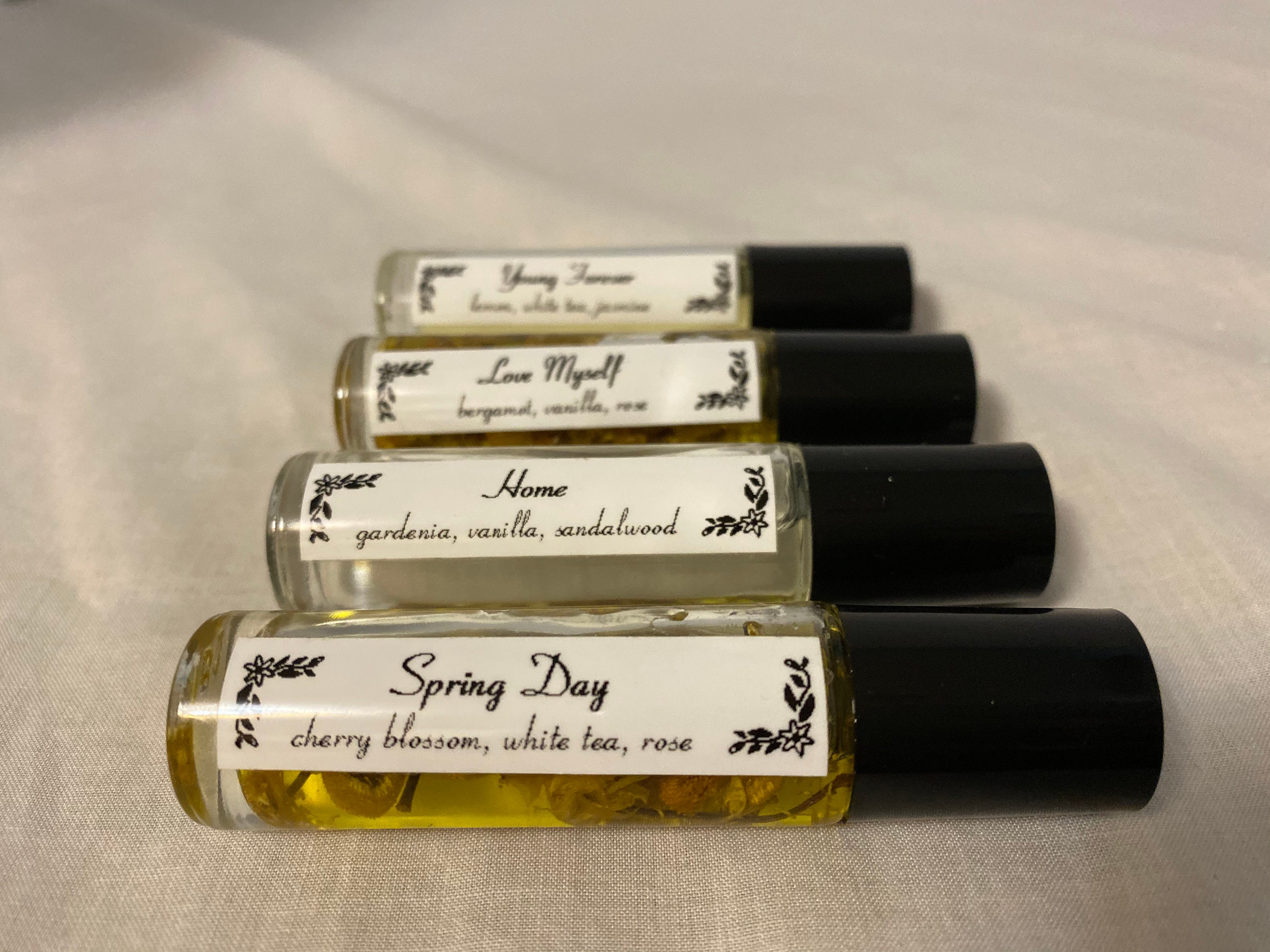 Custom 4 Pack Essential Oil Rollerball Perfume Aromatherapy Etsy