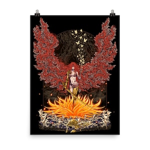 Scarlet Flower — Video Game Poster, Gaming Poster, Game Room Decor, Gaming Prints, Wall Art