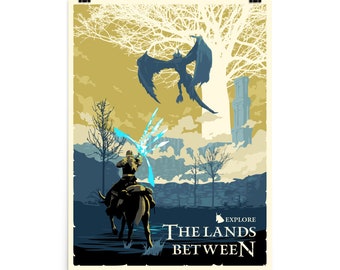 The Lands Between — Video Game Poster, Gaming Poster, Game Room Decor, Gaming Prints, Wall Art