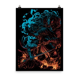 Warrior&#39;s Rage — Video Game Poster, Gaming Poster, Game Room Decor, Gaming Prints, Wall Art