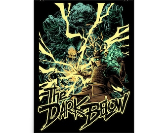 The Dark Below — Video Game Poster, Gaming Poster, Game Room Decor, Gaming Prints, Wall Art