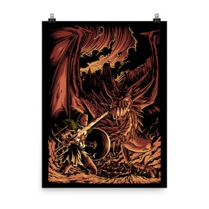 Wyvern's Wrath — Video Game Poster, Gaming Poster, Game Room Decor, Gaming Prints, Wall Art