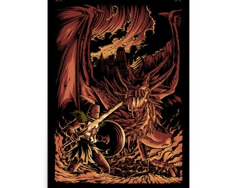 Wyvern's Wrath — Video Game Poster, Gaming Poster, Game Room Decor, Gaming Prints, Wall Art