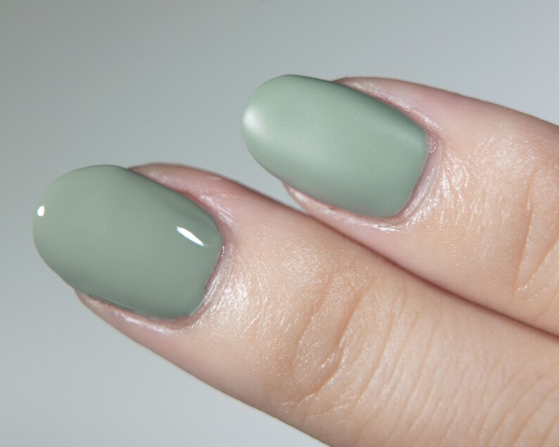 Botanical Garden Flat Muted Light Green RX Nail Polish Etsy
