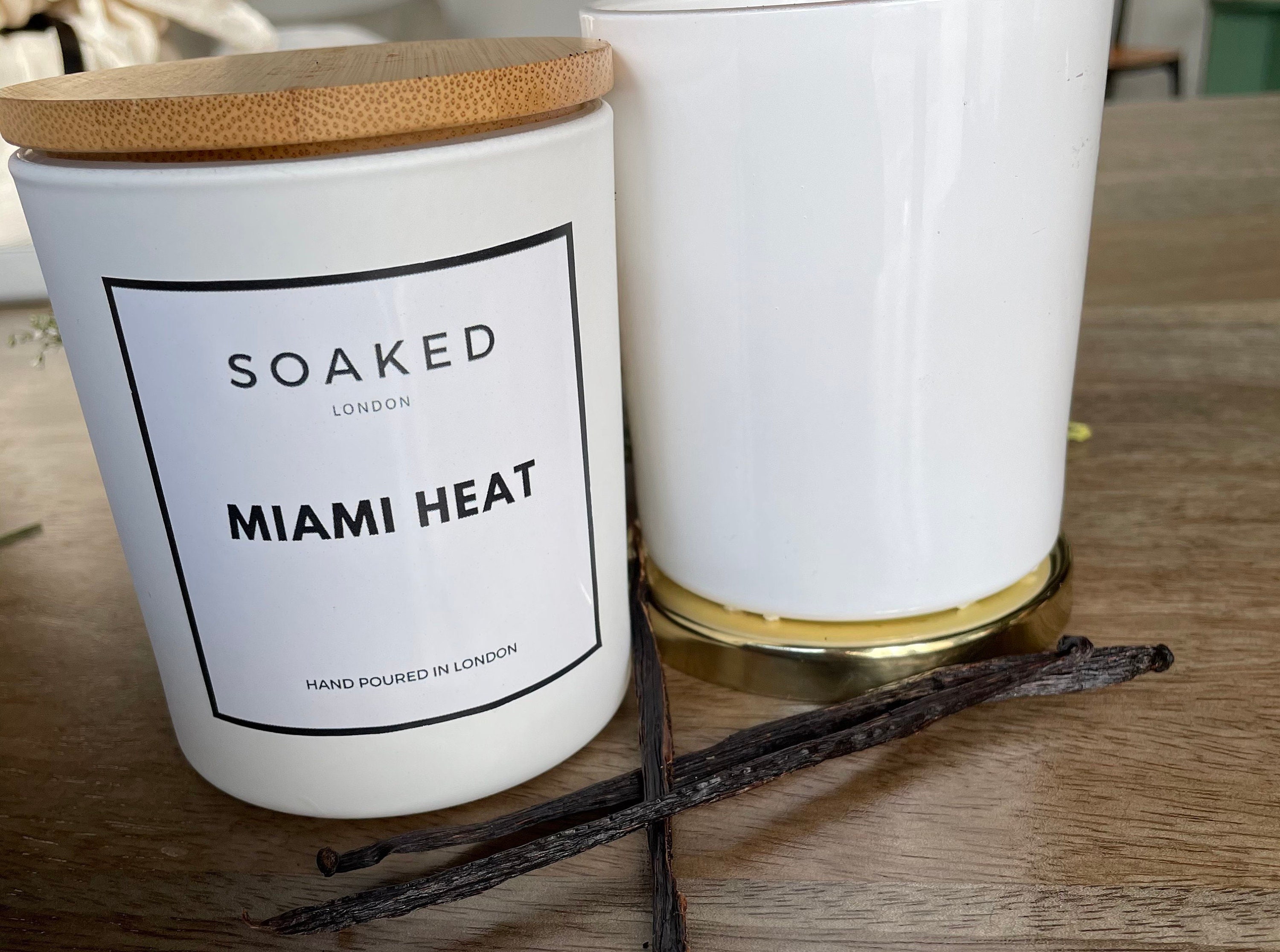 Personalised Soy Candle Miami Heat Etsy