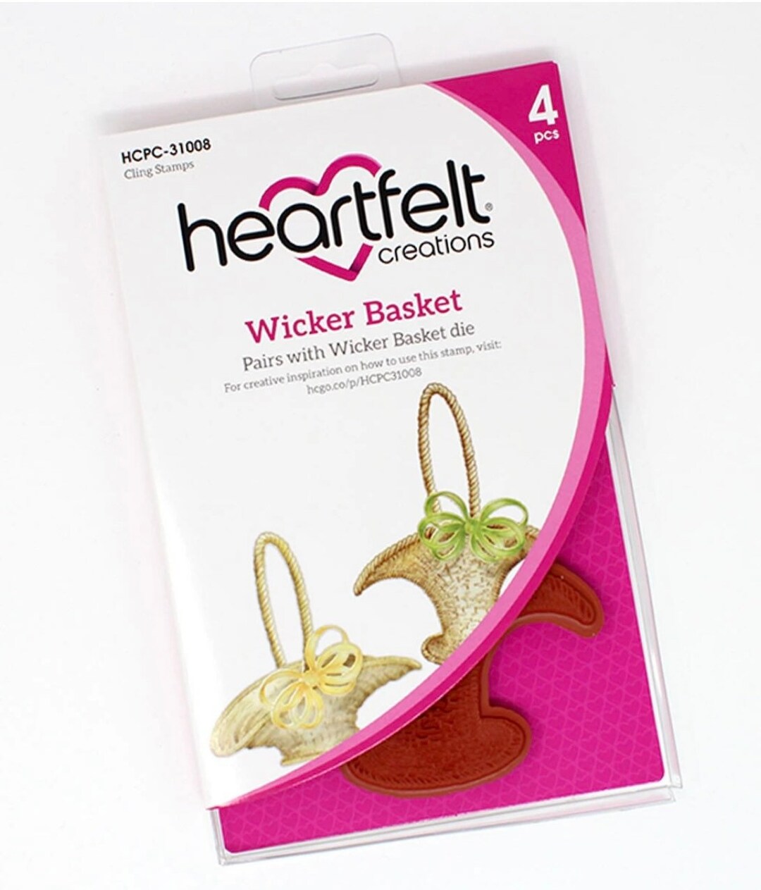 Heartfelt creations wicker basket stamps tampons Etsy France