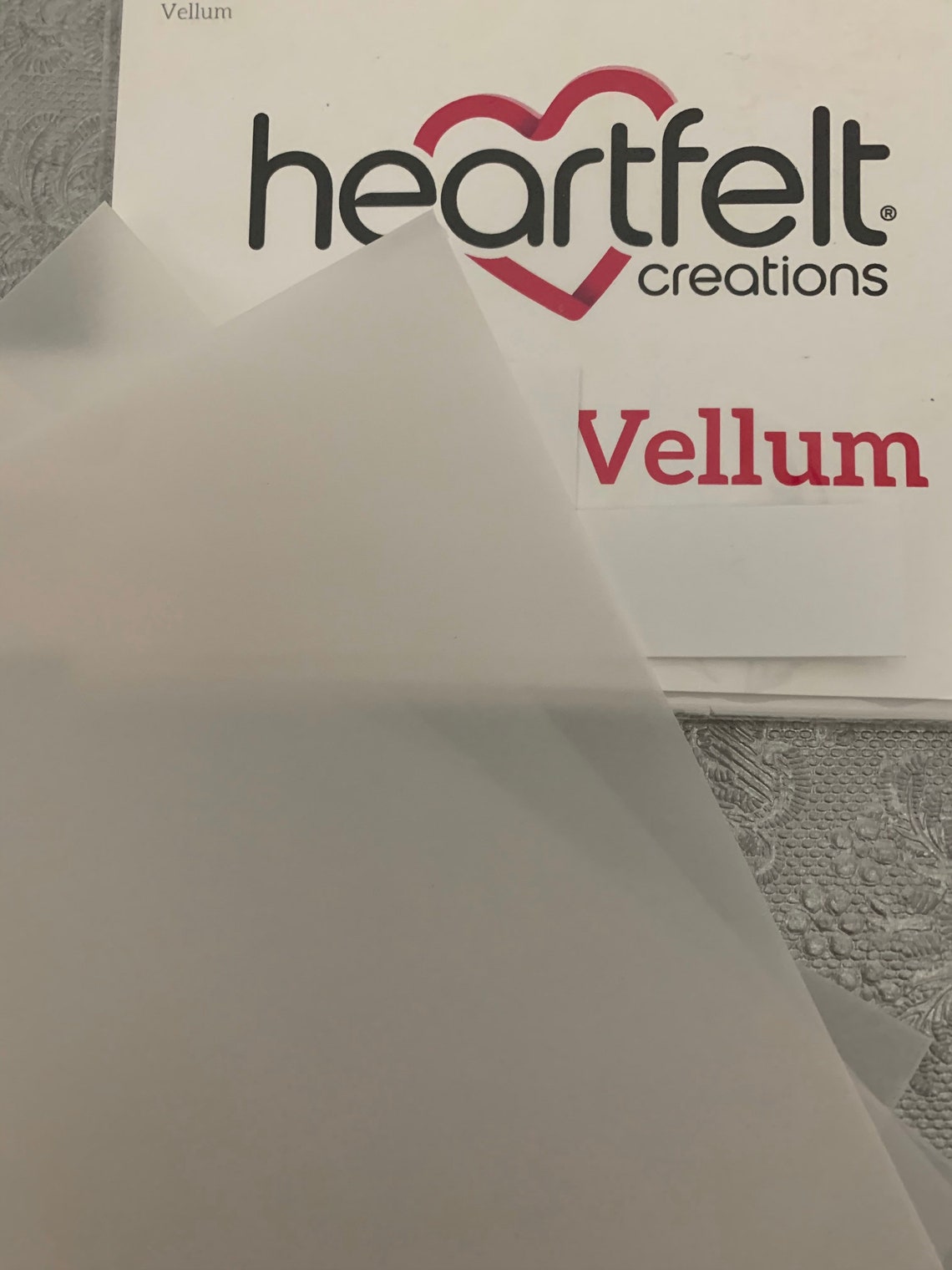 4 pieces Vellum cardstock 180g heartfelt creations 4 Etsy