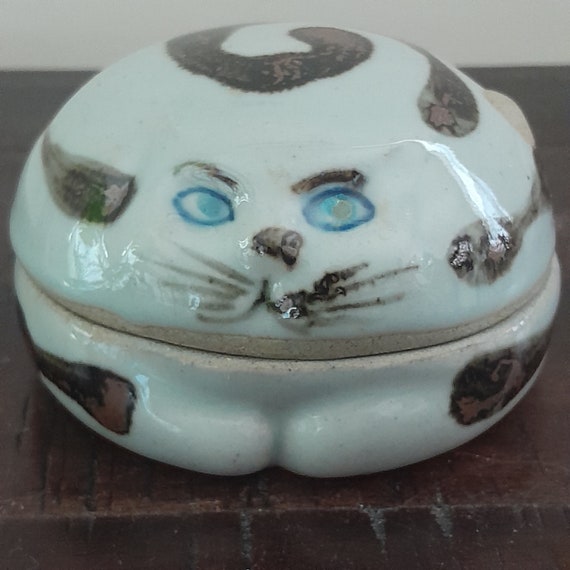 Vintage Takahashi San Francisco Ceramic Cat Trink… - image 1