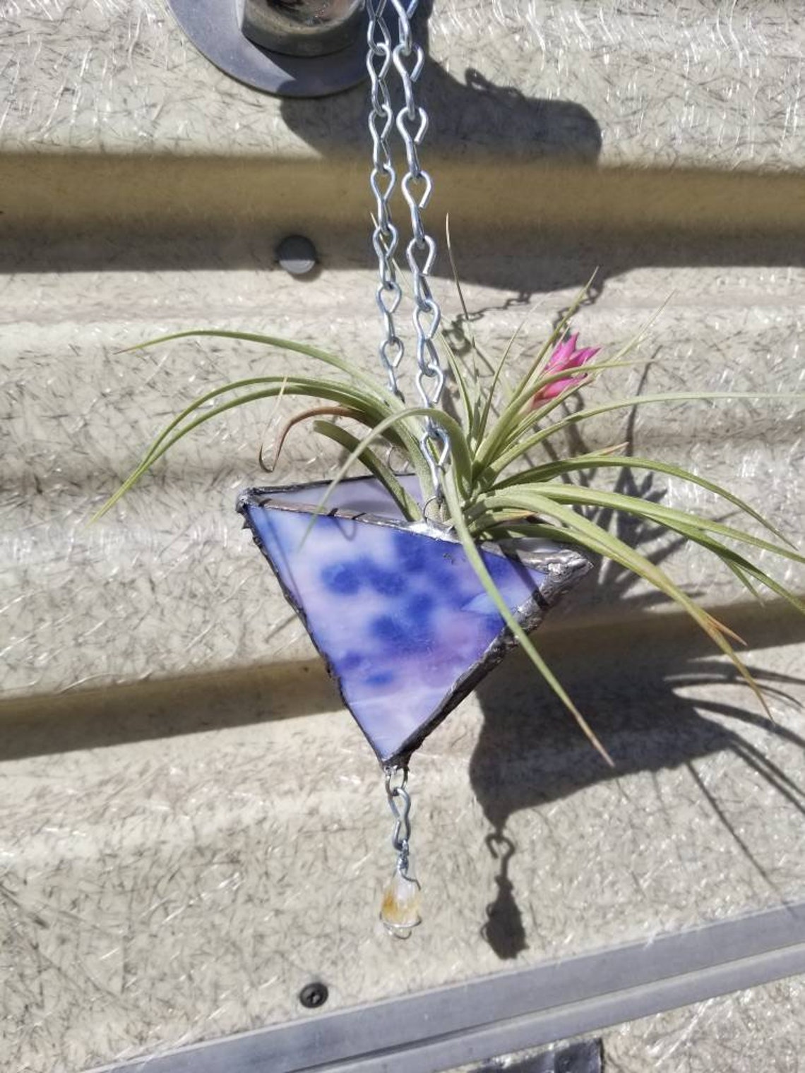 Stained Glass Plant Hanger Purple Etsy