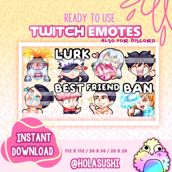 FAN ART Anime Emotes / Twitch / Discord / Anime/ - Etsy FAN ART Anime Emotes / Twitch / Discord / Anime/ - Etsy