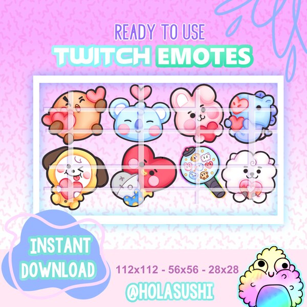 Super Cute Kpop Emotes / pastel /