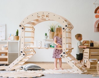 Climbing Triangle, Ramp and Arch / Rocker: The Best Gift for Toddler- Transformable Indoor Playhouse