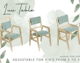 Silla ergonómica ajustable para niños