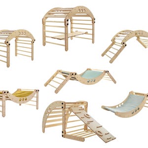 Play House | Climbing Triangle and Rocker/ Arch: Transformable, Foldable Playground, Climber Set Climber