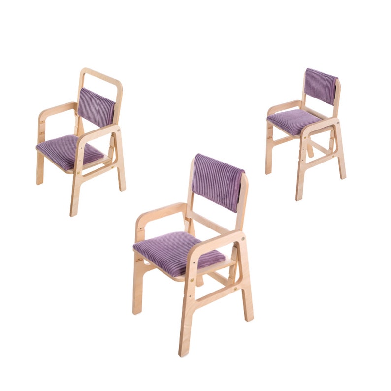 Meubles Montessori pour enfants Chaise ergonomique réglable de 2 à 11 ans Rose canon image 5