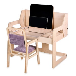 Meubles Montessori pour enfants Chaise ergonomique réglable de 2 à 11 ans Rose canon image 4