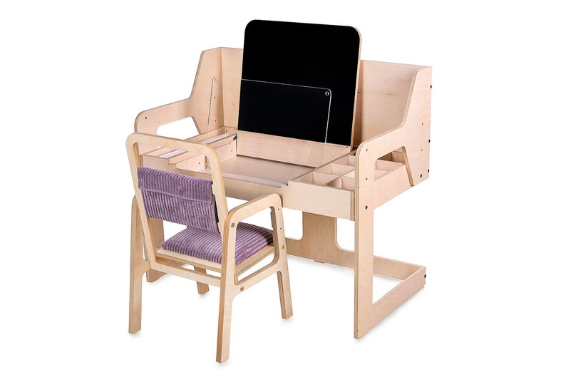 Meubles Montessori pour enfants Chaise ergonomique réglable de 2 à 11 ans Rose canon image 4