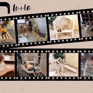 Klimdriehoek, klimplank en boog/wipwap SET: Opvouwbaar Montessori-meubilair voor ontwikkeling afbeelding 8