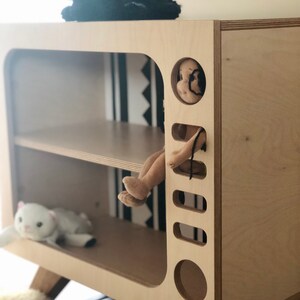Luu TV Box shelf, bookshelf, storage & dollhouse for kids, home for cats image 4