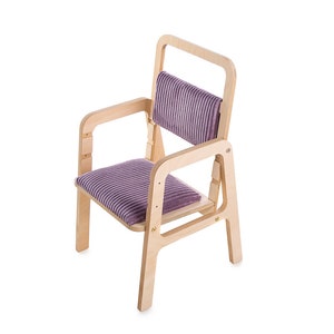 Meubles Montessori pour enfants Chaise ergonomique réglable de 2 à 11 ans Rose canon image 2