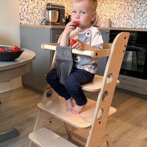 Kitchen High Chair/ Helper Tower for Baby From 6 Months, Adjustable ...
