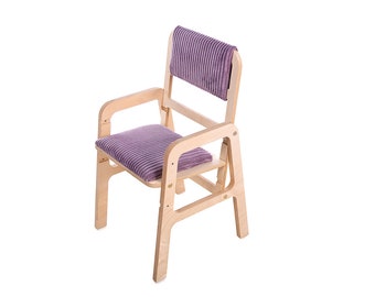 Muebles Montessori Infantiles / Silla Ergonómica Ajustable de 2 a 11 años / Rosa Cañón