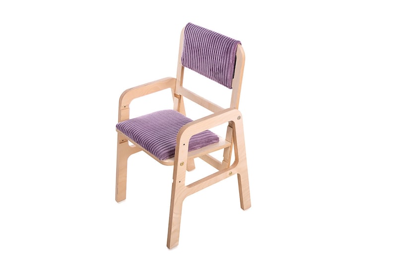 Meubles Montessori pour enfants Chaise ergonomique réglable de 2 à 11 ans Rose canon image 1