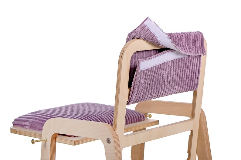 Meubles Montessori pour enfants Chaise ergonomique réglable de 2 à 11 ans Rose canon image 6