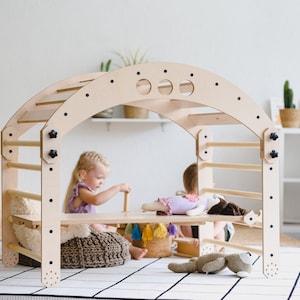 Ergonomic Transform Indoor Playhouse/ Playgym/ Playground Set/ Climbing Triangle/ Svinging Arch/ Rocker Albero Climber- Best Gift for Todler