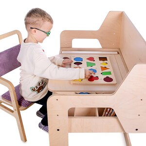 Meubles Montessori pour enfants Chaise ergonomique réglable de 2 à 11 ans Rose canon image 7