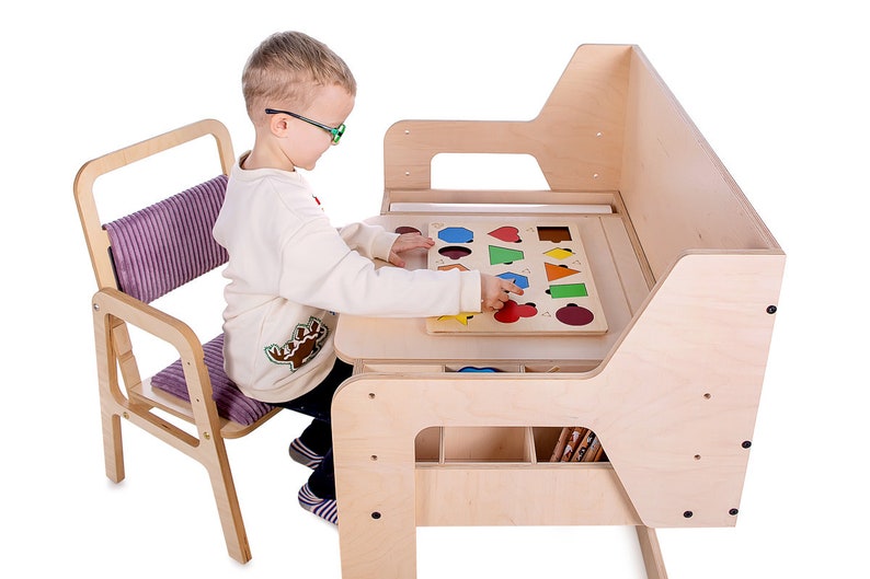 Meubles Montessori pour enfants Chaise ergonomique réglable de 2 à 11 ans Rose canon image 7
