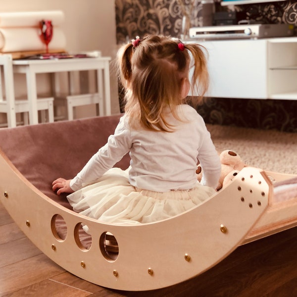 Fauteuil à bascule/alpinisme d'intérieur Montessori pour tout-petit - le meilleur cadeau pour un premier anniversaire