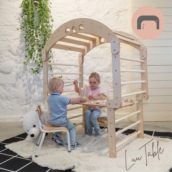 NEU! Kletterdreiecke, Rampe und Bogen: Verwandelbares Indoor-Spielhaus HILLTOWN CLIMBER