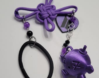 Purple and black Kpop car charm