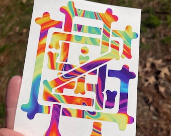 GRiZ Color Swirl bones decal