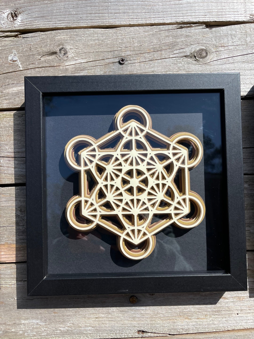 Neutral Metatrons Cube 3D Sacred Geometry, Sacred Geometry Wall Art ...