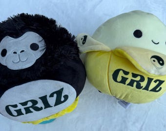 Griz Reversible Bestie Pair Banana and Ape Bestie Set Dyed Squish