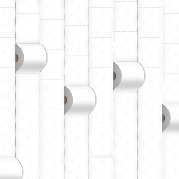 Toilet Paper Wallpaper | Etsy