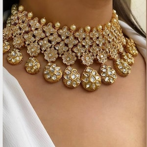 Gold Plated High Quality Uncut Kundan Polki Bridal Kundan Set/Sabyasachi Inspired Bridal Kundan Set/Fine Kundan Set/Pakistani