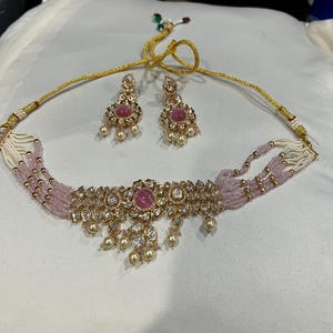 Kundan Necklace/Pakistani Jewelry/Sabyasachi Necklace/High Quality Gold Plated/Moissanite Polki /Tyaani Jewelry/Indian Jewelery