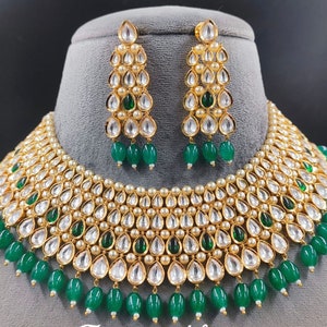 Studded Kundan Polki Bridal Kundan Set/Sabyasachi Inspired Bridal Kundan Set/Fine Kundan Set/Tyaani Necklace/Desi Wedding Necklace