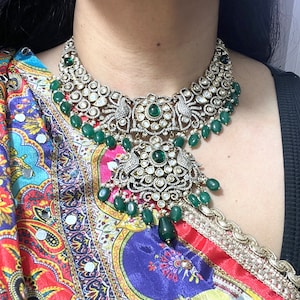 Sabyasachi Inspired Jewelry Set,Sabyasachi Choker/ Sabhya Necklace/Stone Necklace Set/ Victorian Choker/Bollywood Jewelry/Indian Choker