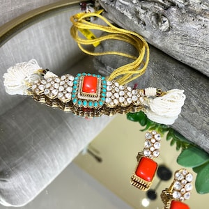 Studded Kundan choker set/Sabyasachi Inspired  Kundan Set/moissanite Kundan Set/Tyaani jewellery/Amrapali jewellery/Kundan Necklace