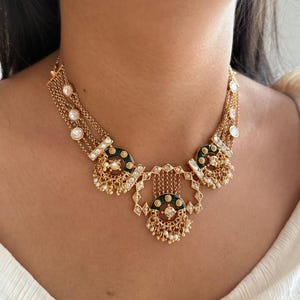 Fusion necklace/Sabyasachi Inspired  Kundan Set/Fine Kundan Set/Tyaani Necklace/heritage Necklace/Kundan Necklace