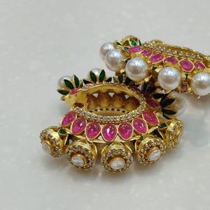 Collar Kundan sin tallar/Joyería pakistaní/Collar Sabyasachi/Chapado en oro de alta calidad/Polki de moissanita sin tallar/Joyería Tyaani/Joyería india