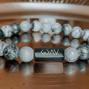 Black Jasper "God Is Greater Than The Highs And The Lows" Bracelet